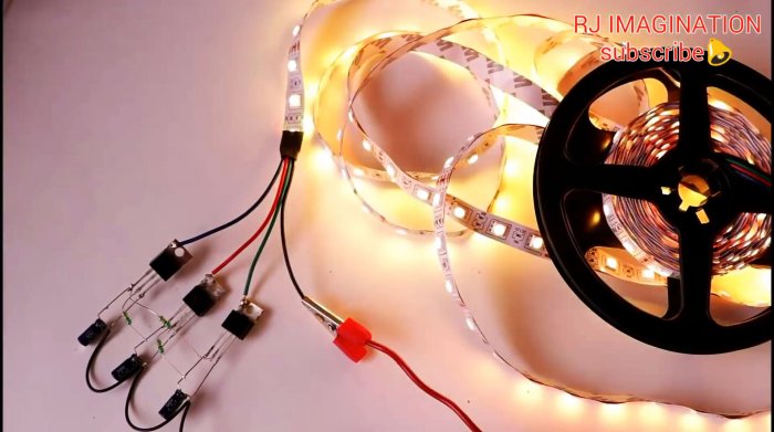 Как без микросхем на трех транзисторах собрать контроллер переключения RGB ленты