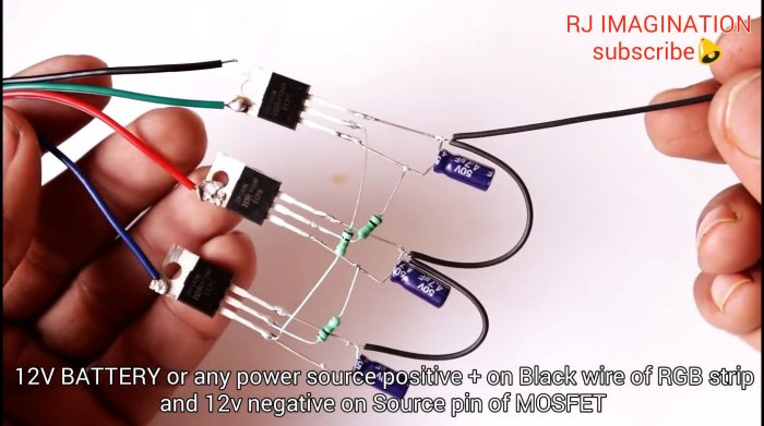 Как без микросхем на трех транзисторах собрать контроллер переключения RGB ленты