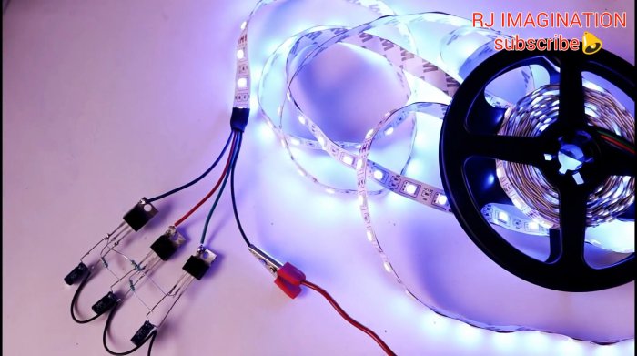 Как без микросхем на трех транзисторах собрать контроллер переключения RGB ленты