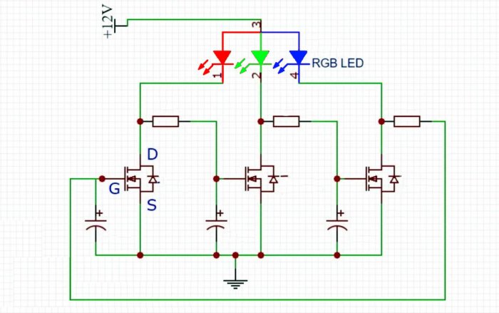 Схема ргб ленты