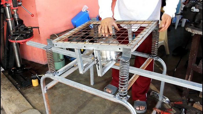 Как сделать вибросито с двигателем от стиралки для отсева песка