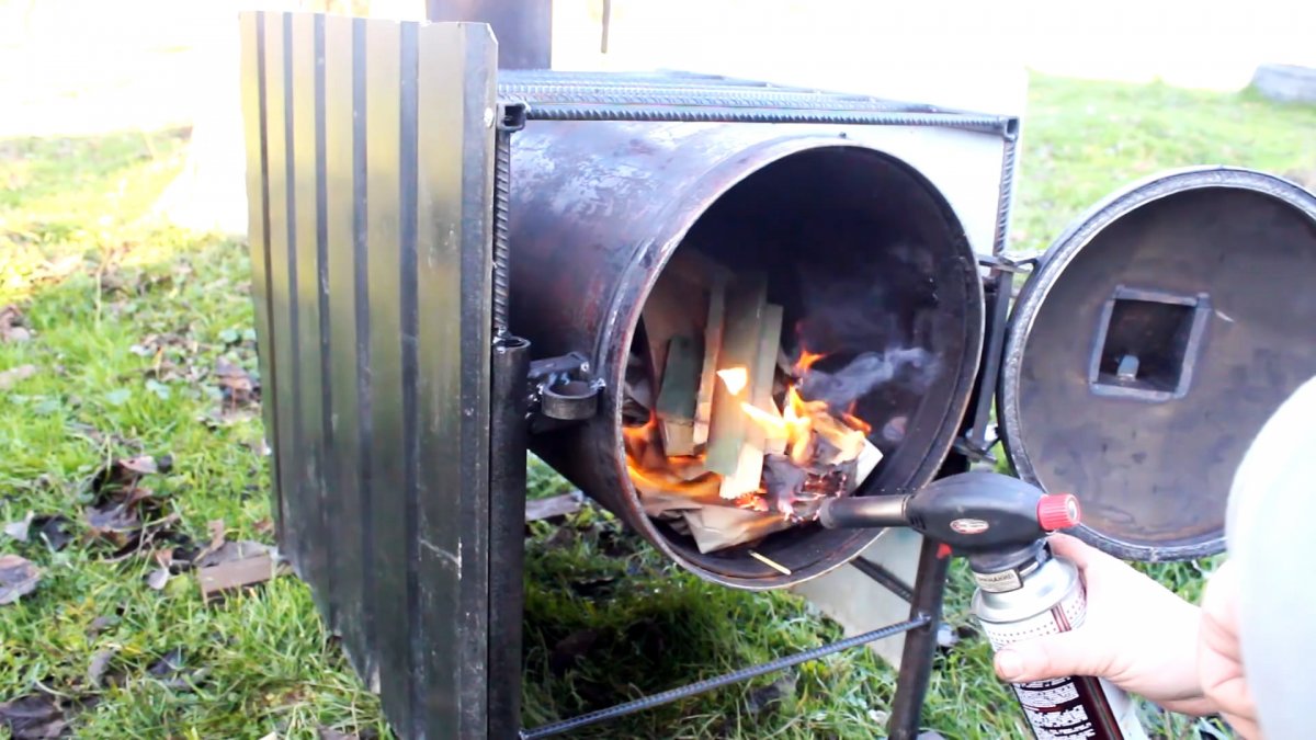 Как сделать несложную печь для гаража из газового баллона
