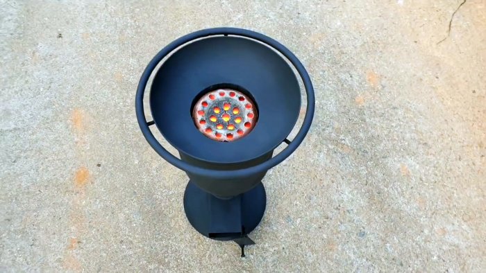 Как сделать мангал из газового баллона под топливный брикет