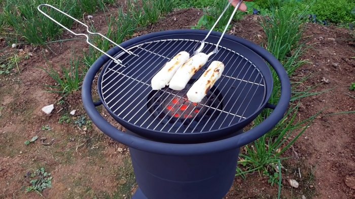 Как сделать мангал из газового баллона под топливный брикет