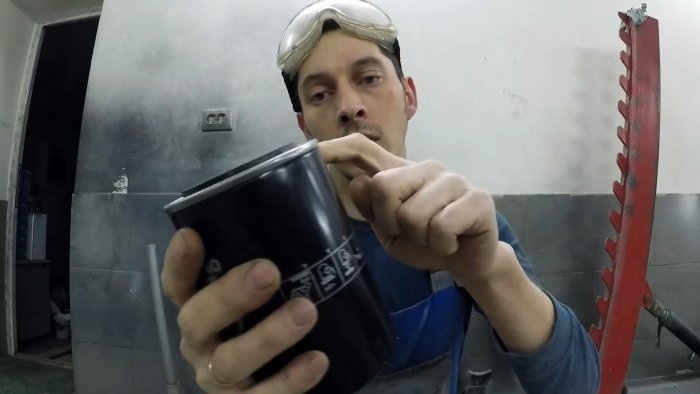 Как из масляного фильтра сделать обогреватель в палатку