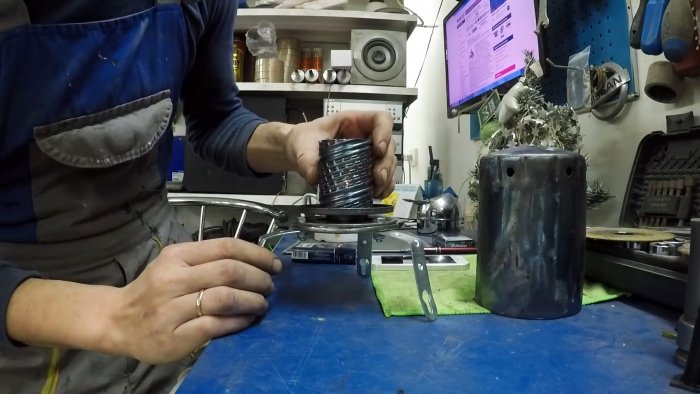 Как из масляного фильтра сделать обогреватель в палатку