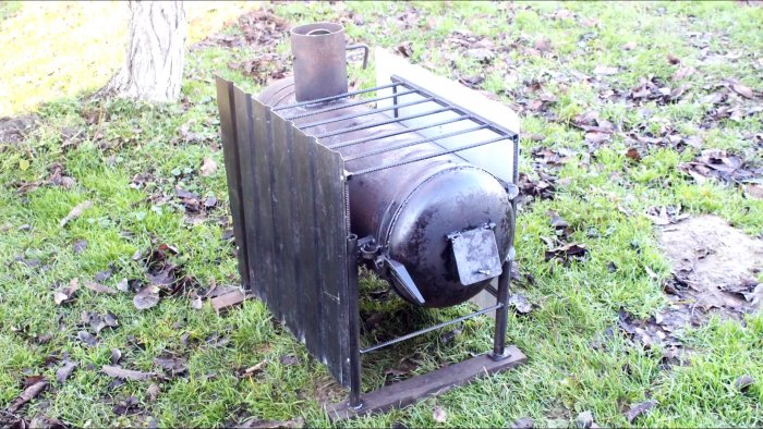 Как сделать несложную печь для гаража из газового баллона