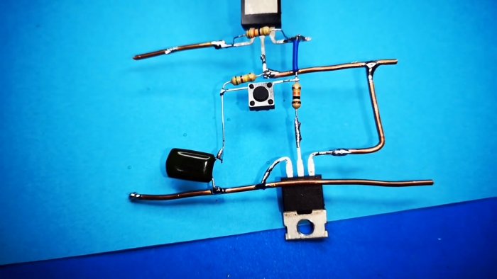 Управляем нагрузкой одной кнопкой Как сделать мощный фиксируемый ключ на MOSFET