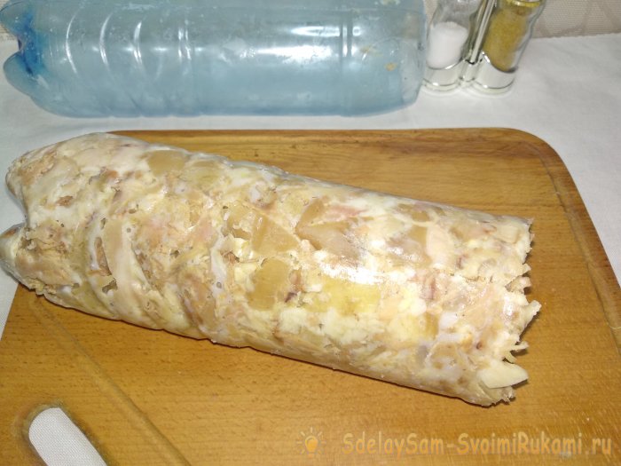 Как приготовить зельц из свиной рульки в ПЭТ бутылке