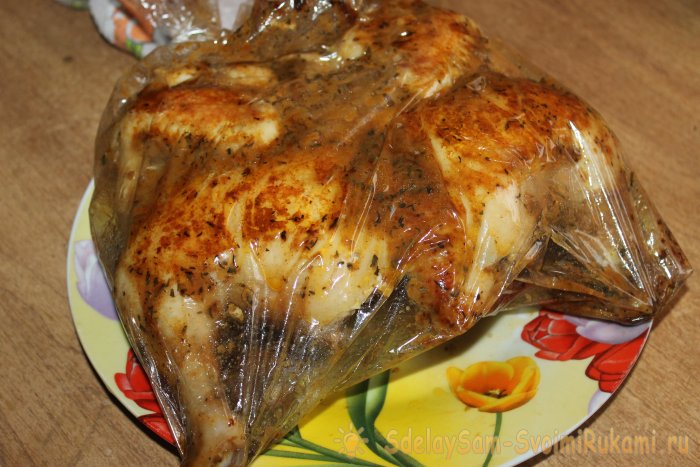 Курица в рукаве Ленивая хозяйка