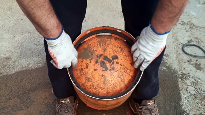 Как из небольшого газового баллона сделать угольный гриль