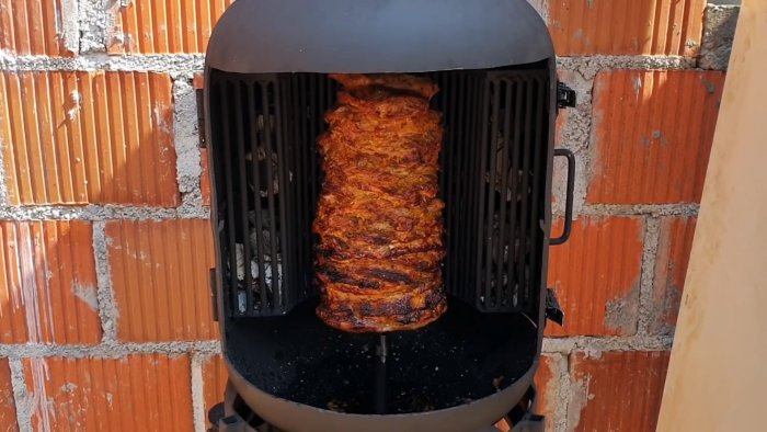 Как из небольшого газового баллона сделать угольный гриль