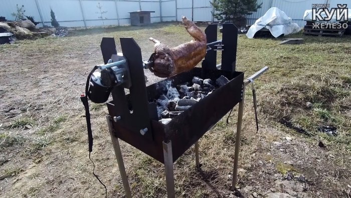 Как из мотора дворников сделать электрический вертел для мангала