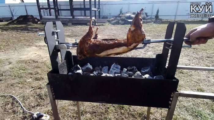 Как из мотора дворников сделать электрический вертел для мангала