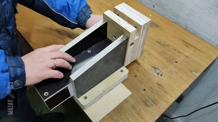 Как сделать мощные тиски из фанеры и домкрата