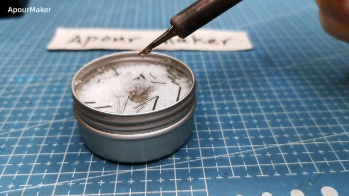 Жала паяльника залудилось