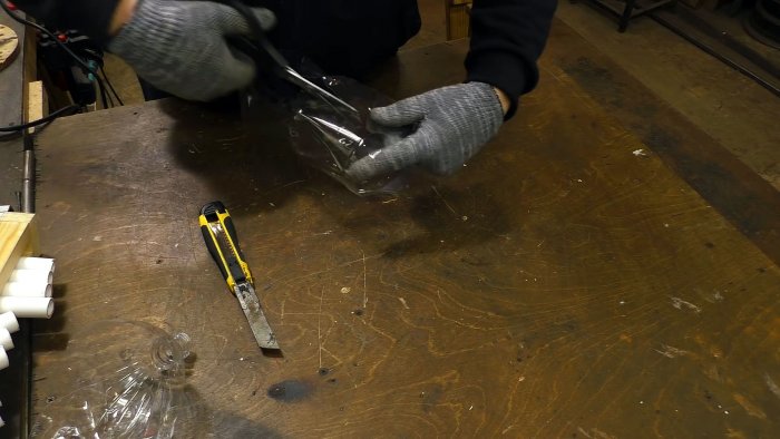 Режем ПЭТ бутылку