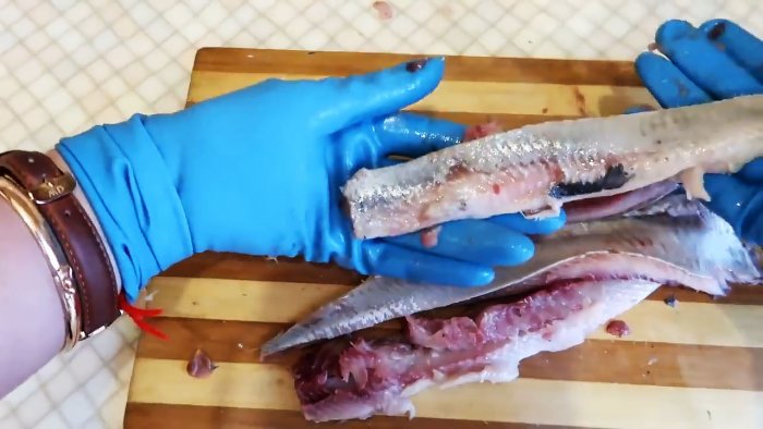 Филе селедки без костей