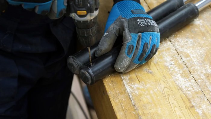 Сверлим отверстие в амортизаторе