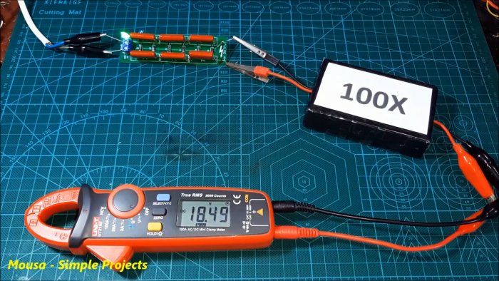 Измеряем напряжение на выходе преобразователя