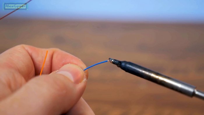 Быстрая зачистка проводов паяльником