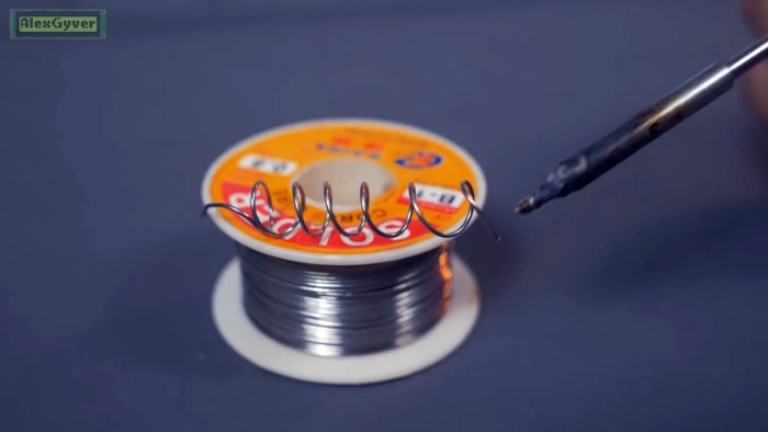 Спираль из припоя