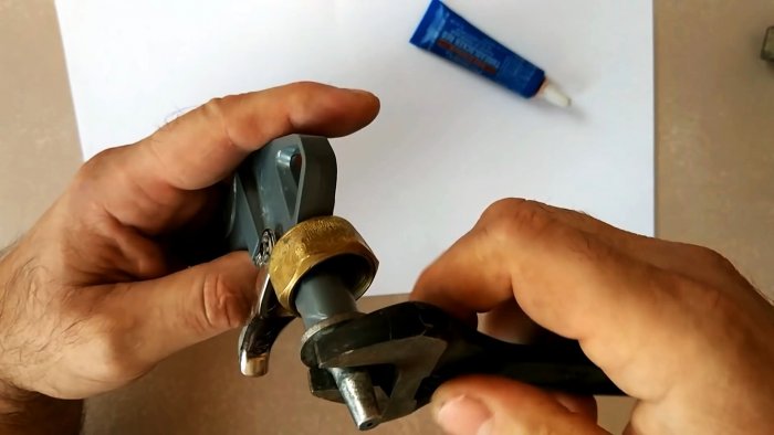 Закручиваем носик пистолета