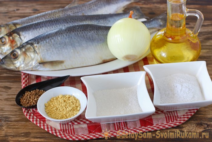 Ингредиенты для посола сельди