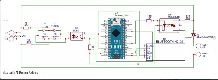 Схема диммера на Ардуино