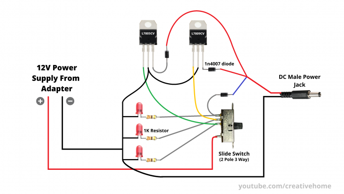 Схема блока питания на 3 напряжения