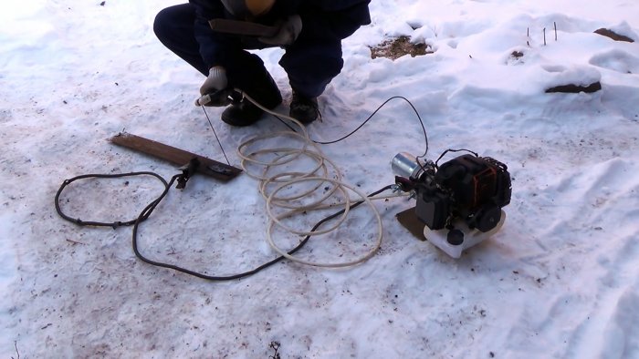 Сварочный генератор из двигателя от мотокосы