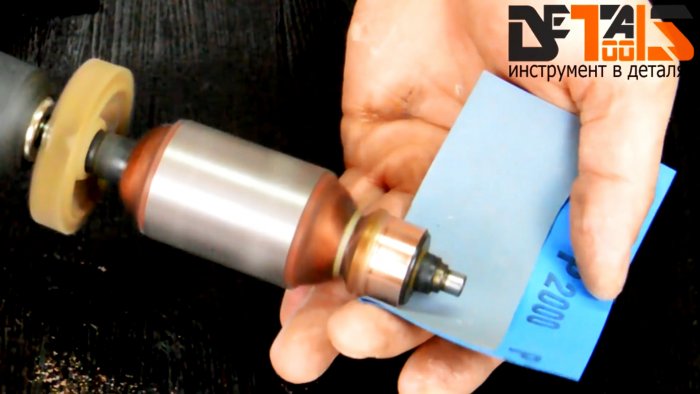 Как без токарного станка почистить коллектор ротора электродвигателя