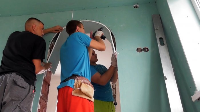 Как сделать арку из гипсокартона