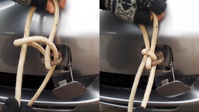 Как завязать надежный буксировочный узел, который легко развязать