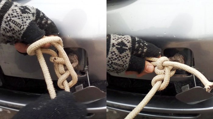 Как завязать надежный буксировочный узел, который легко развязать