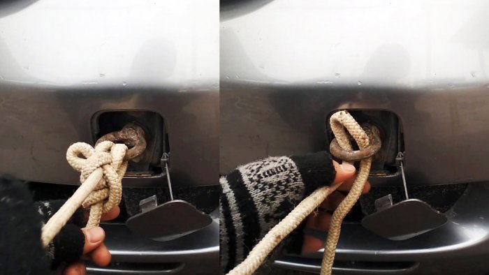 Как завязать надежный буксировочный узел, который легко развязать