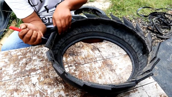 Как сделать садовый вазон из мотошин