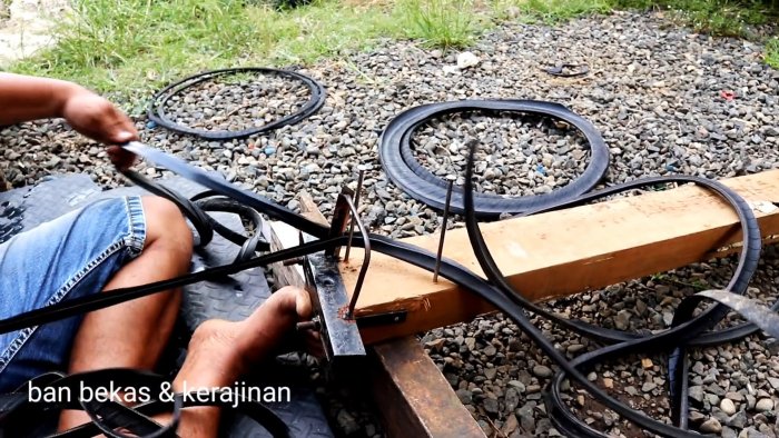 Как сделать садовый вазон из мотошин