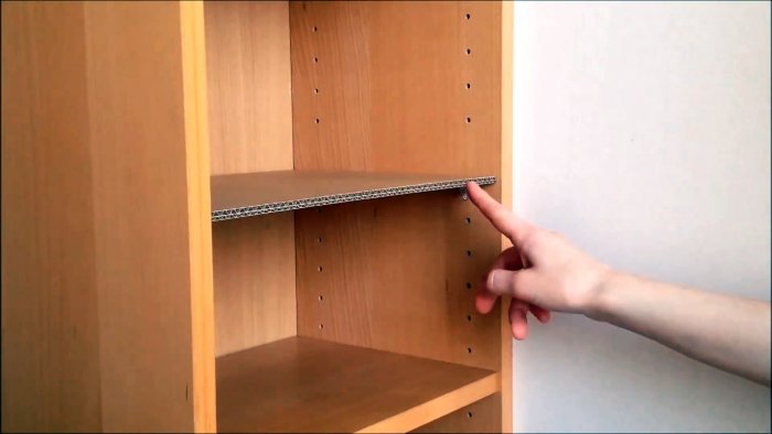 Как из картона сделать полку для шкафа