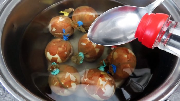 Мраморное окрашивание яиц на Пасху пошаговый рецепт