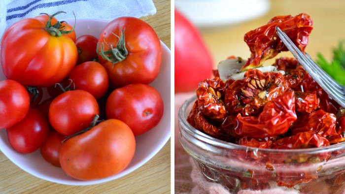 Что сделать с большим количеством томатов Приготовьте вяленые помидоры