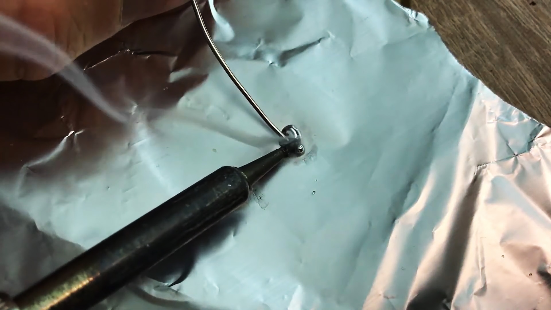 Как припаять медный провод к алюминиевой фольге