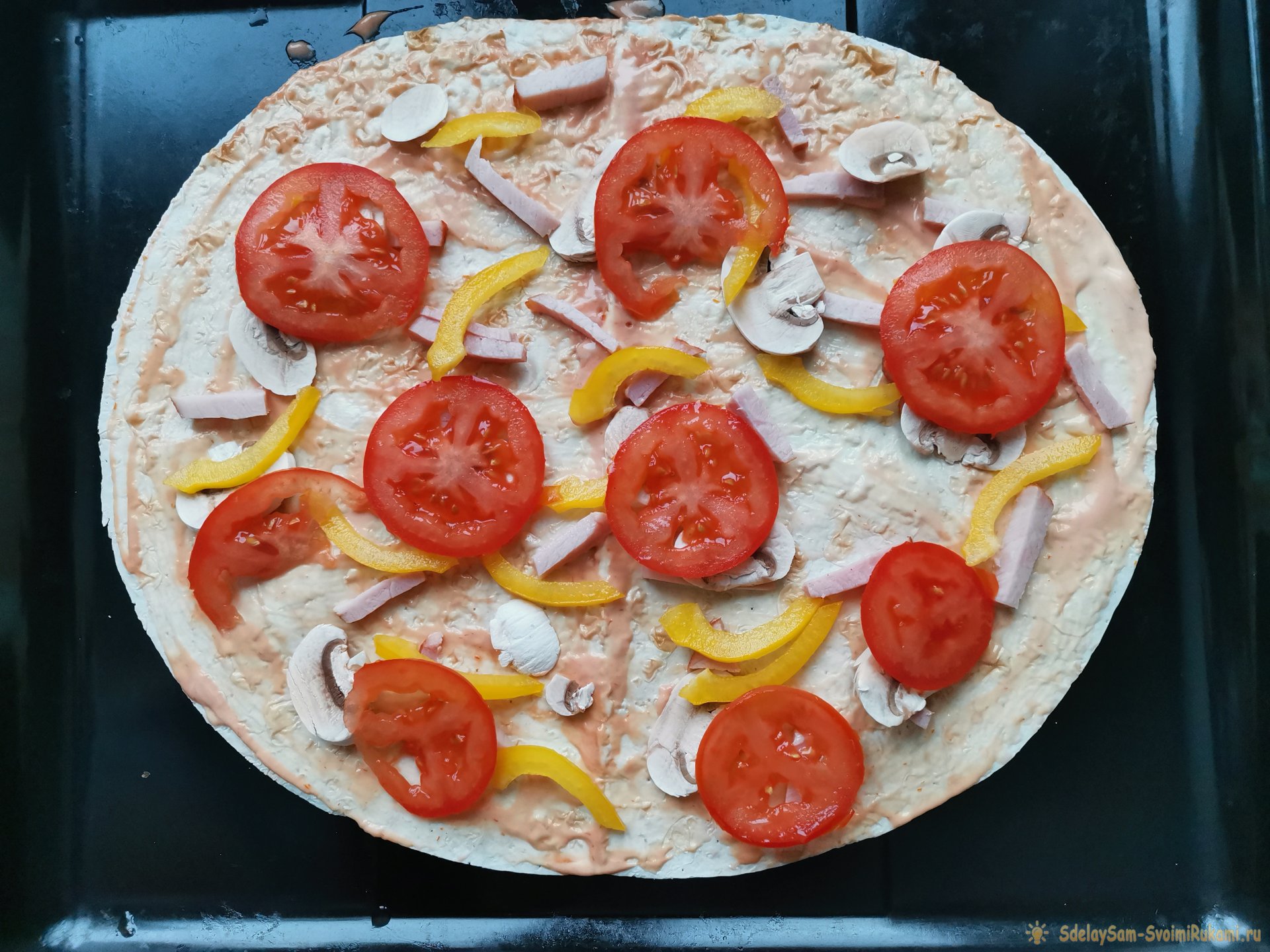 быстрая пицца без сыра в духовке фото 76
