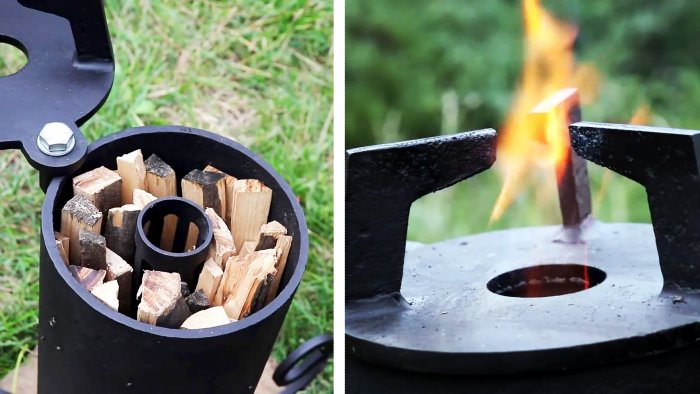 Как сделать простую печь из трубы с разовой закладкой и с регулировкой пламени