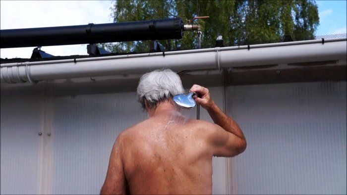 Как сделать солнечный душ из трубы ПВХ