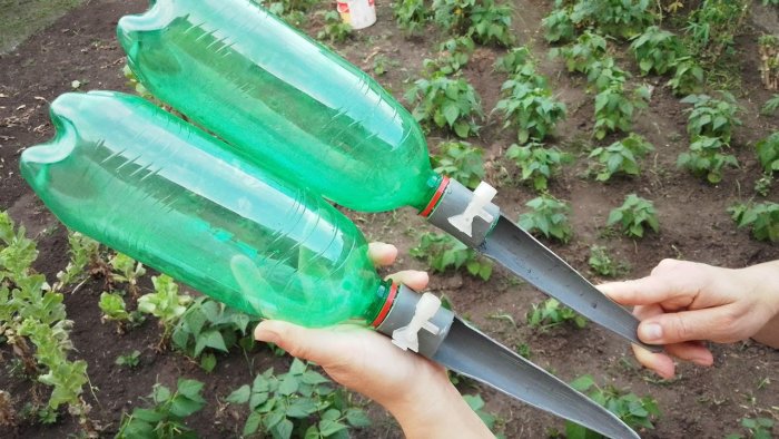 Как сделать простейшую систему полива комнатных или огородных растений на основе ПЭТ бутылок