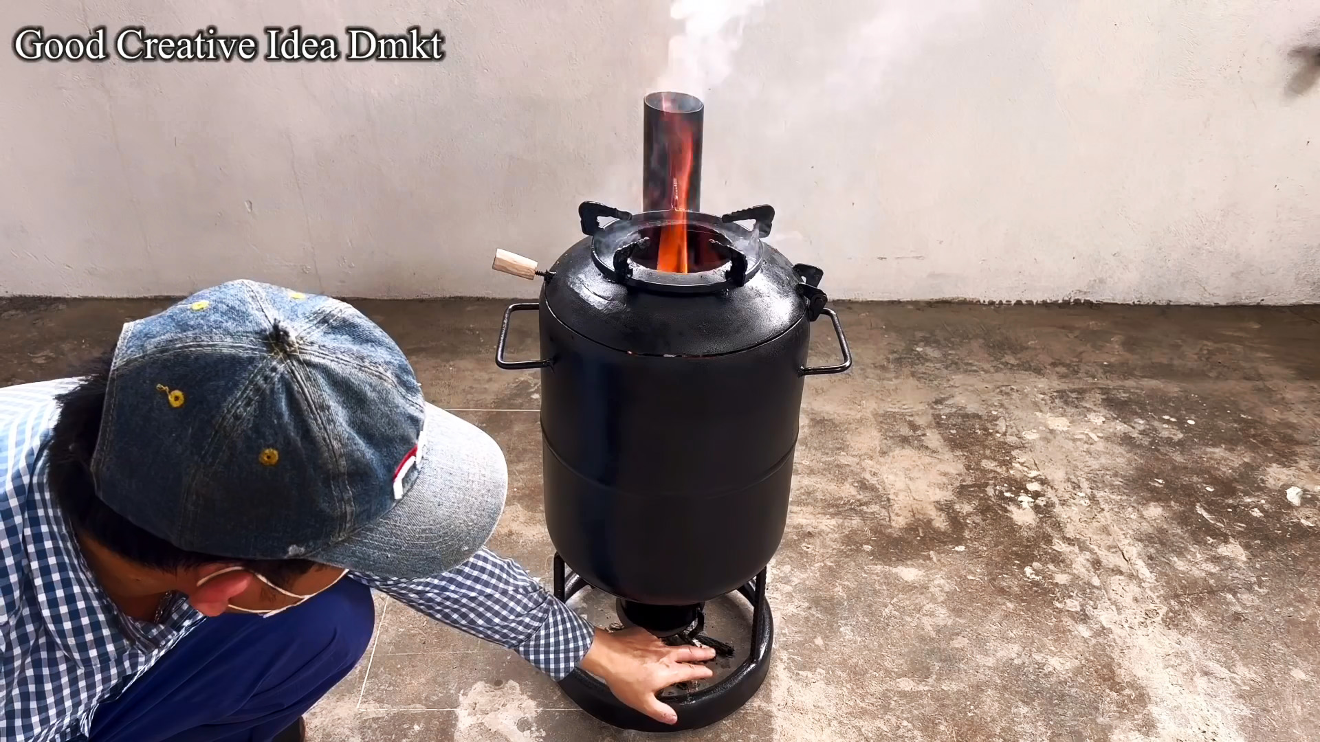 Как сделать турбо печь с регулировкой пламени и с разовой загрузкой