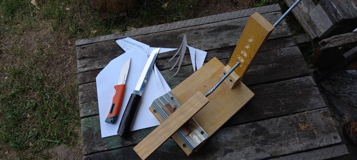 Как собрать точилку для ножей только из подручных материалов