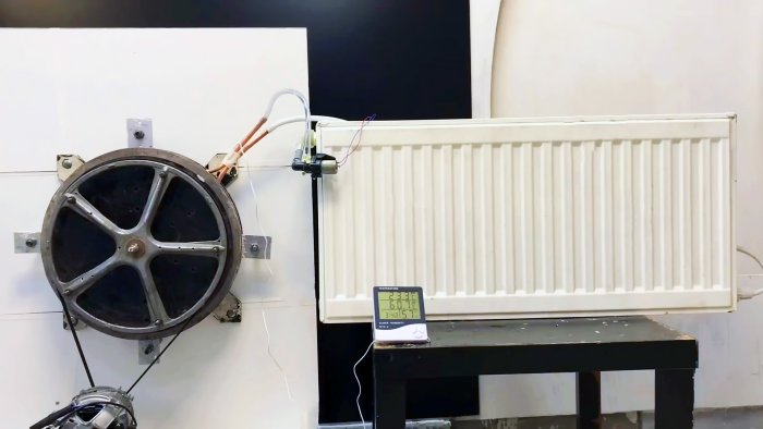 Отопление при помощи электродвигателя стиральной машинки