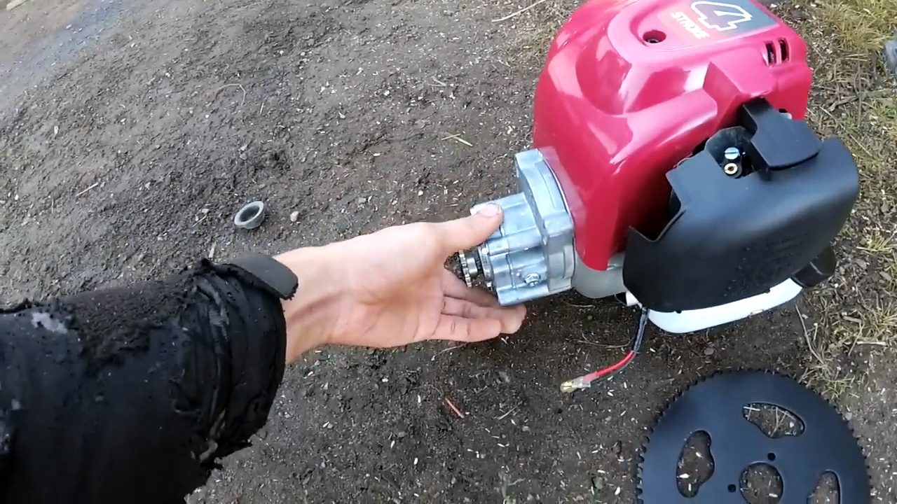 Как сделать мотовелосипед на базе двигателя мотокосы
